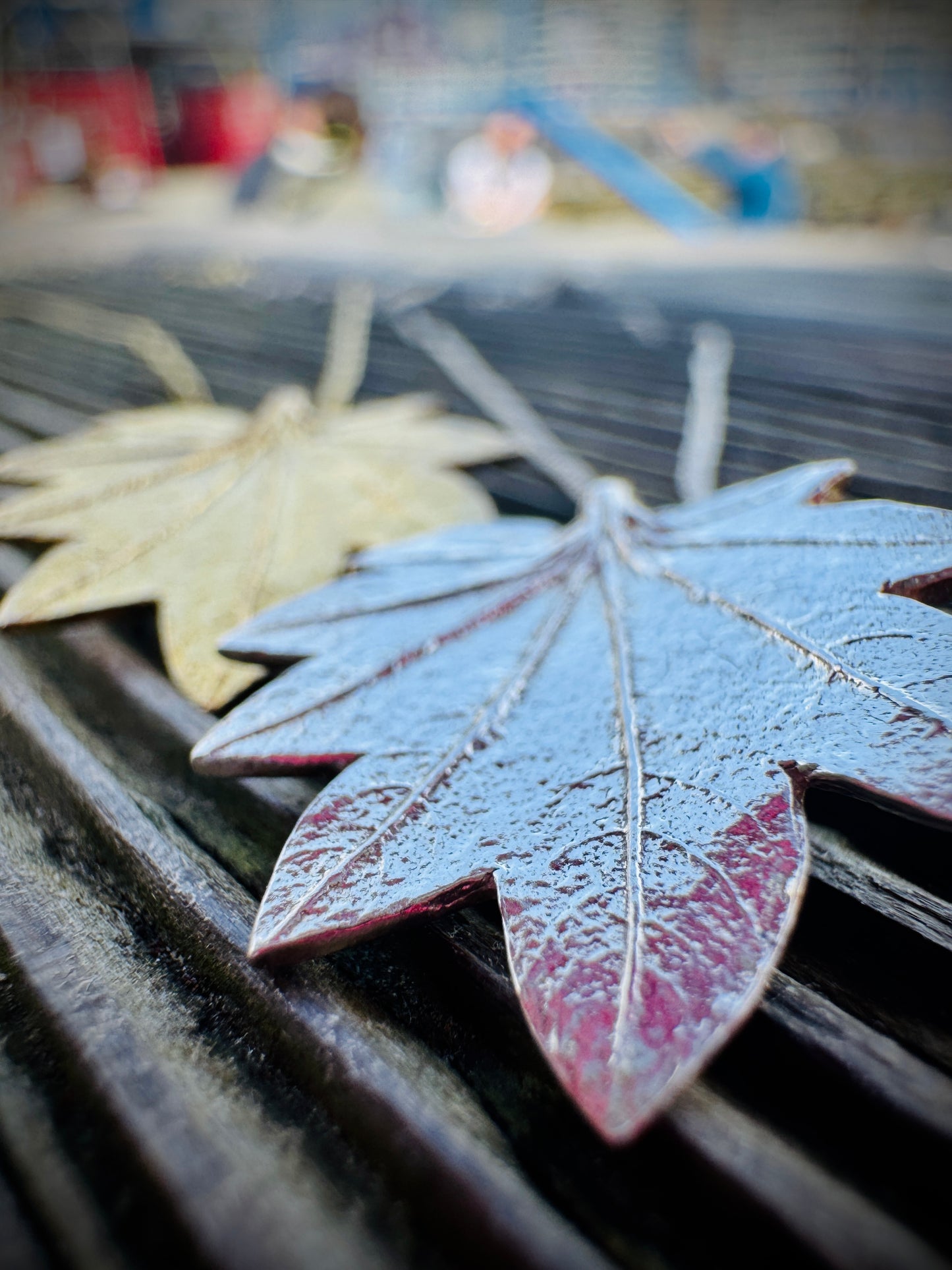 Glowing Heart Maple Leaf Necklace