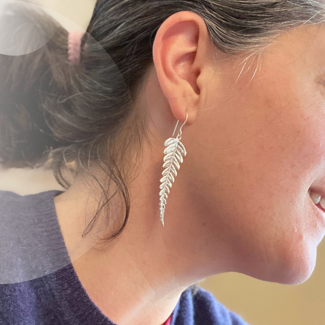 Whispering Forest Fern Leaf Earrings