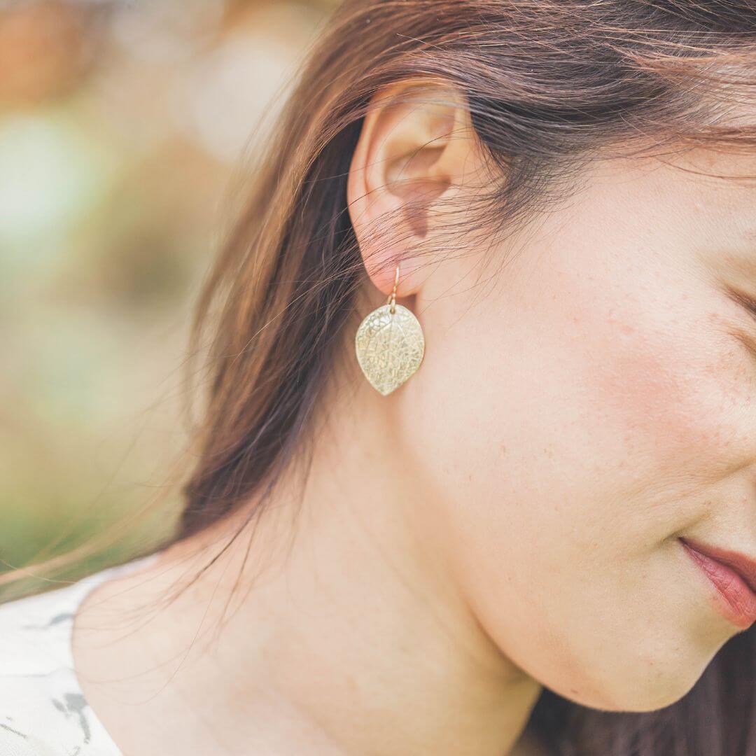 Enchanted Woodlands Salal Leaf Earrings