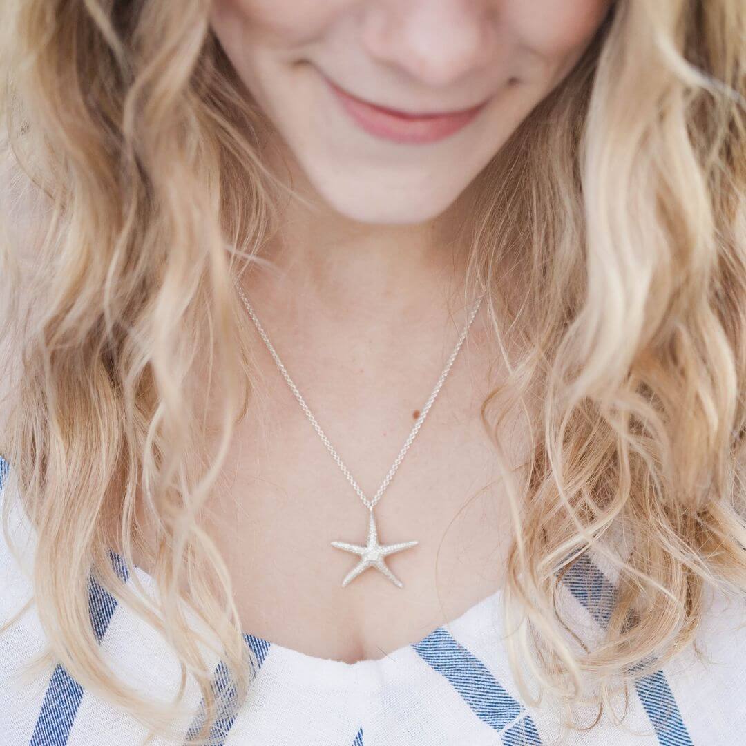Botanical Beach Starfish Shell Necklace
