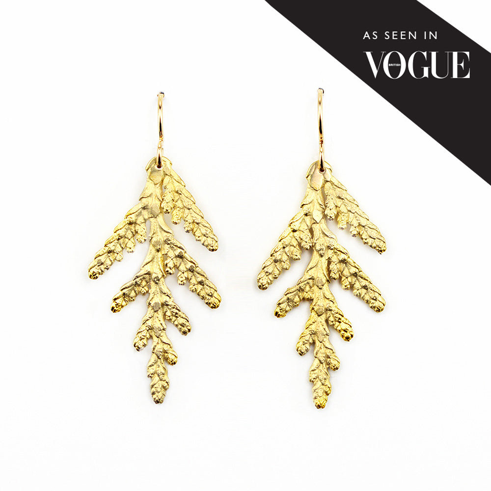 Ambleside Cedar Leaf Earrings