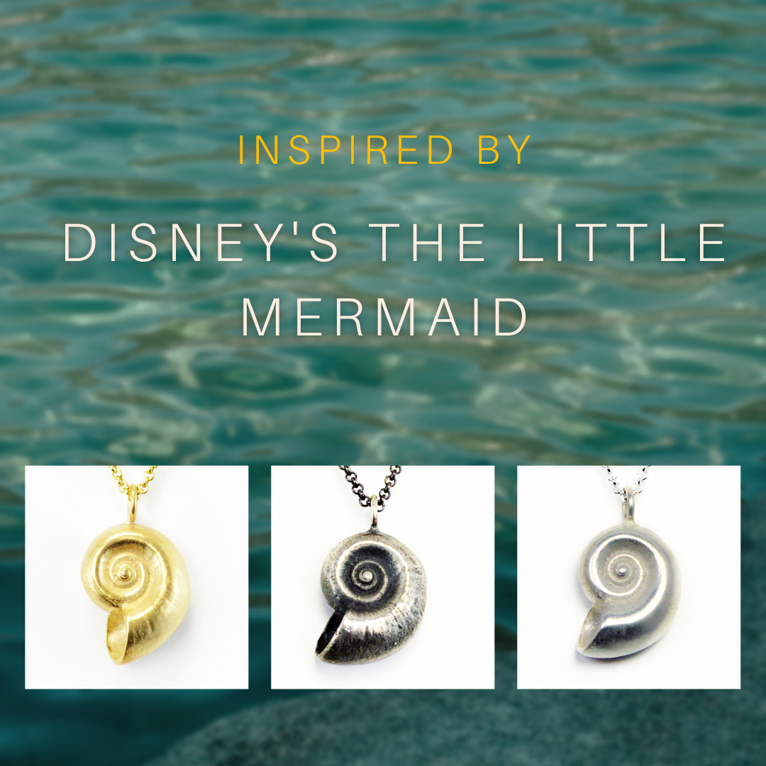 Unleash Your Inner Mermaid with Morning Moon Nature's Nautilus Pendant Inspired by Disney's The Little Mermaid