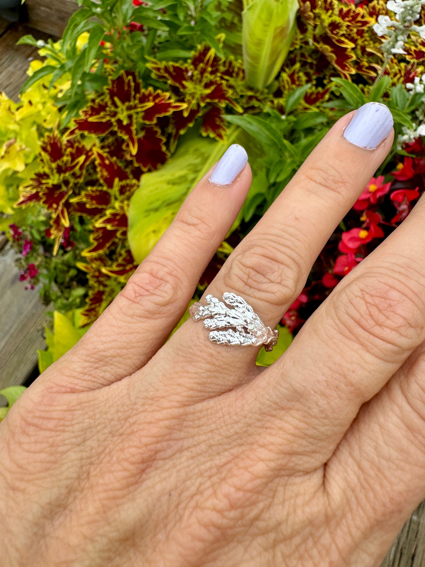 Forest Goddess Cedar Leaf Ring