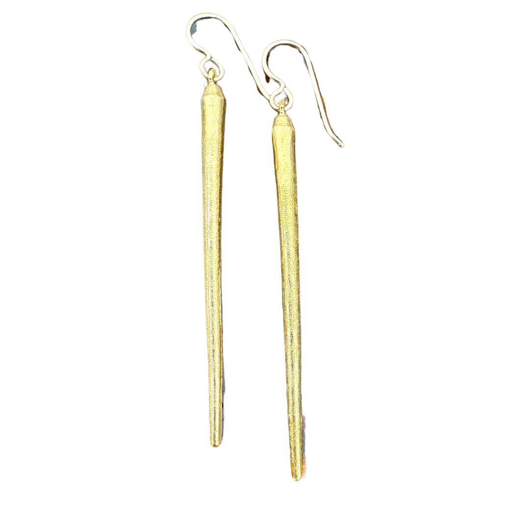 Tallulah Sea Urchin Spine Earrings Golden / Large 6.5 cm / 2.5 in