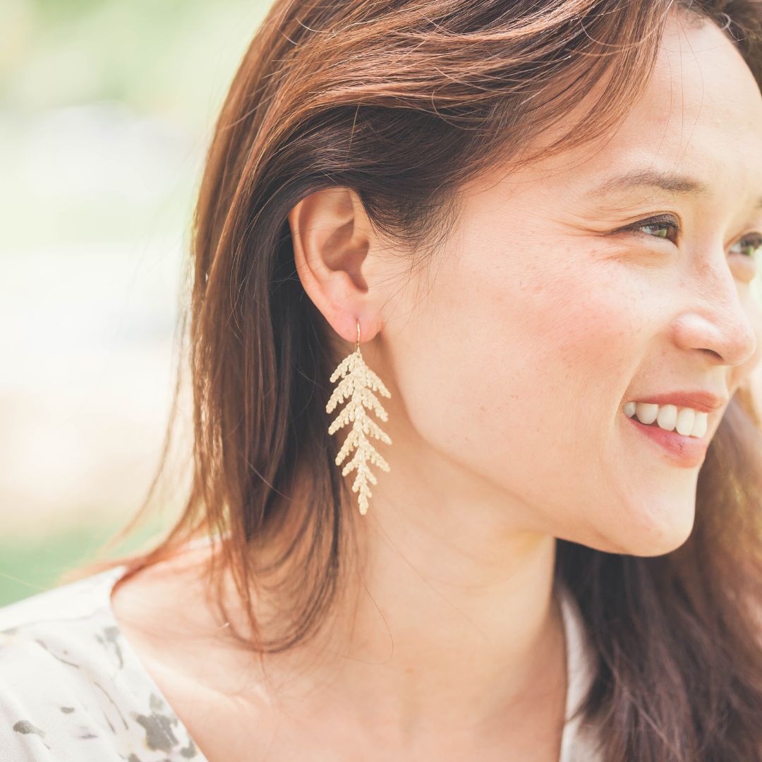 Ambleside Cedar Leaf Earrings