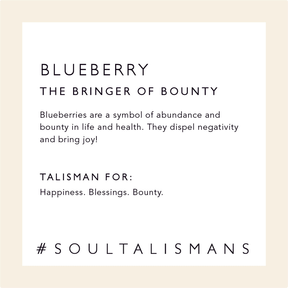 Blueberry: The Bringer of Bounty, Blueberries are a symbol of abundance and bounty in life and health. They dispel negativity and bring joy! Talisman for: happiness, blessings, bounty. #soultalismans