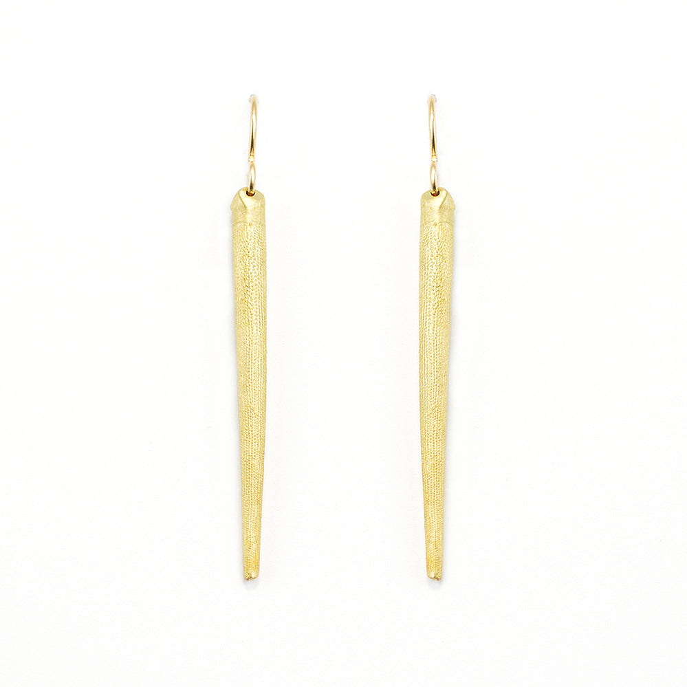 Seashell Earrings. Sea Urchin Spine earrings cast from beautiful bronze.  14k gold and Sterling Silver hooks