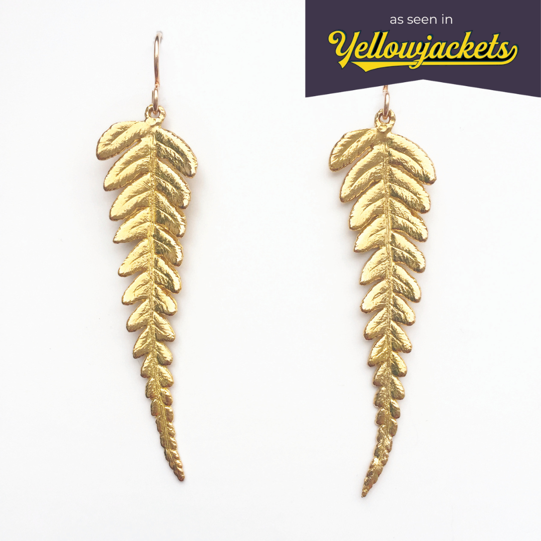 Whispering Forest Fern Leaf Earrings