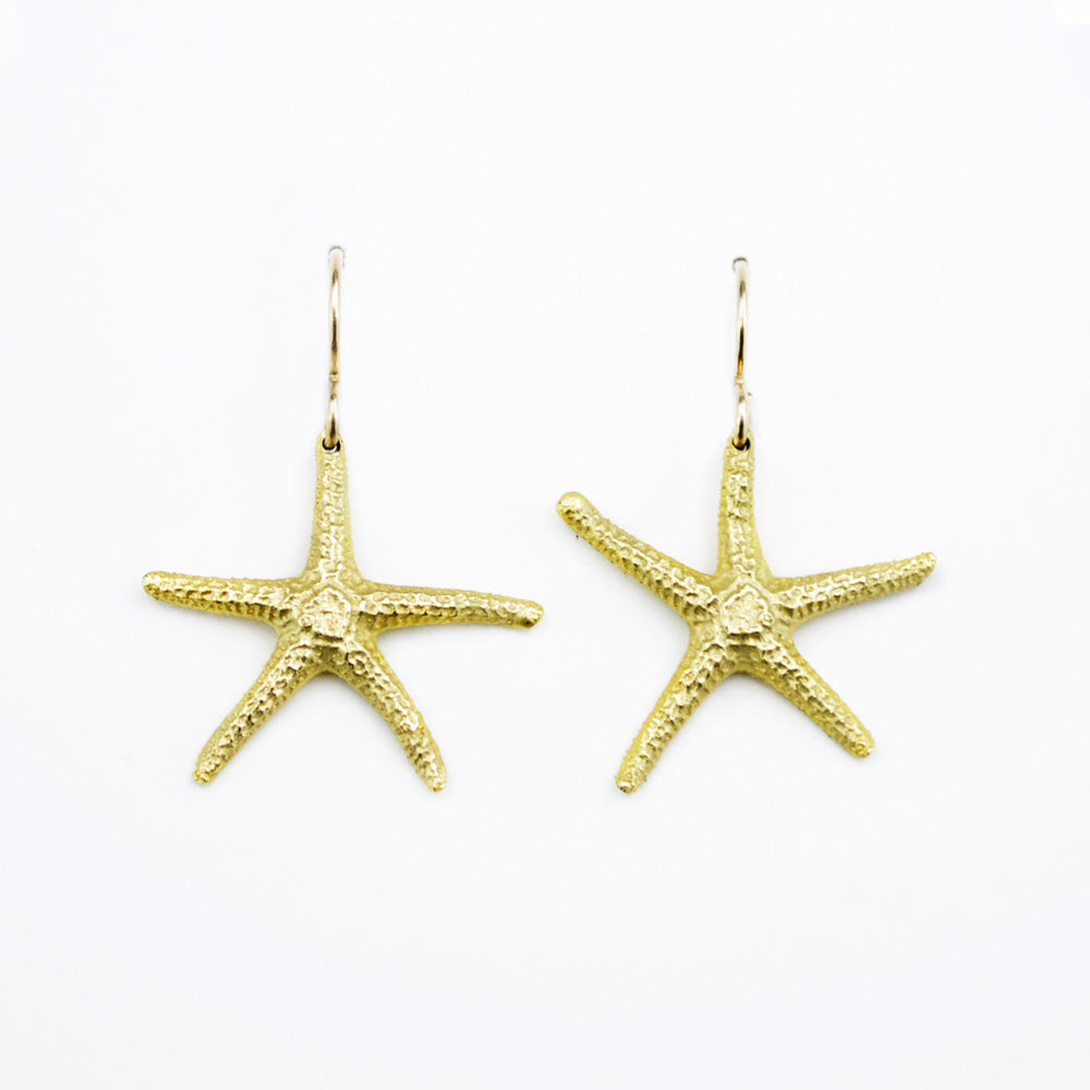 Botanical Beach Starfish Shell Earrings