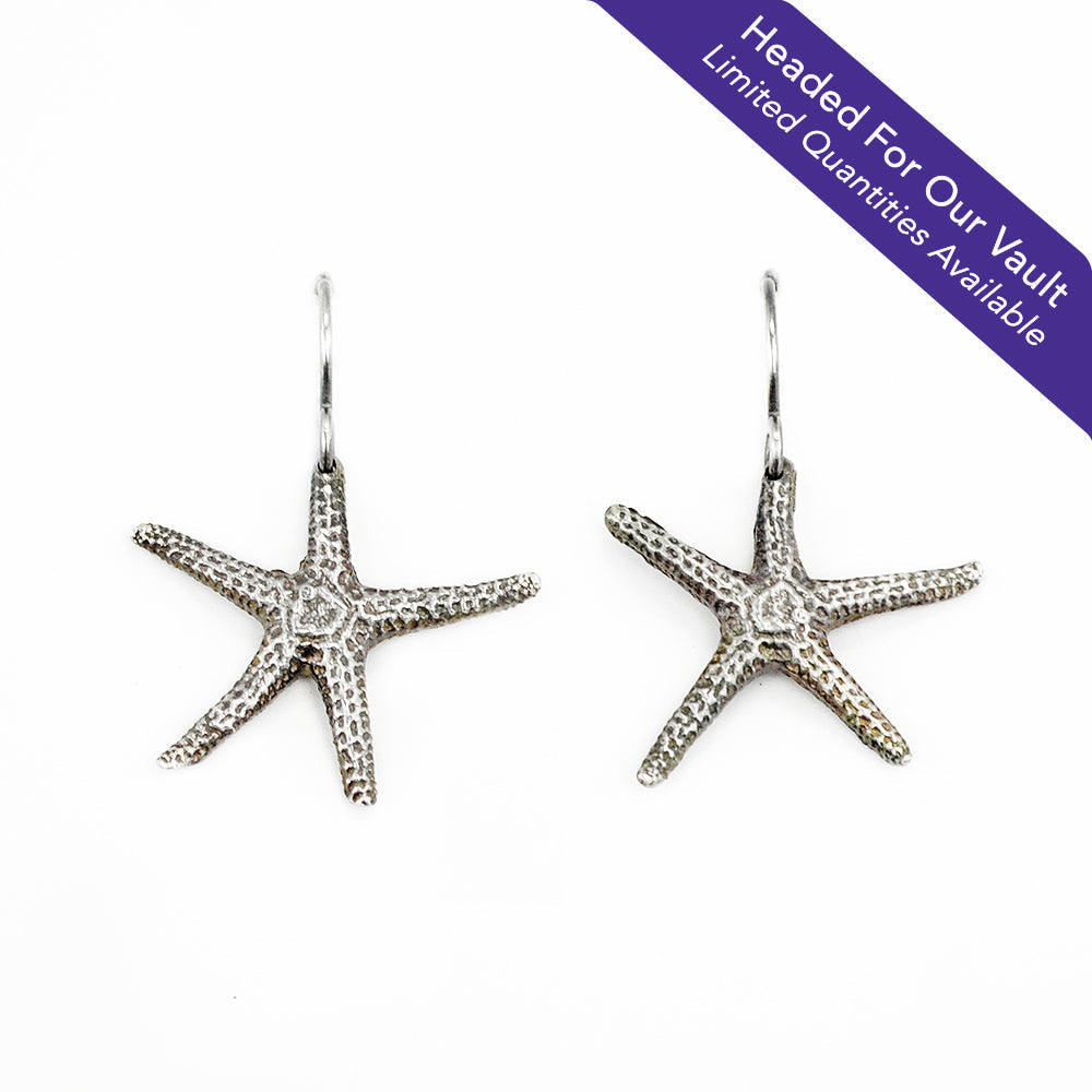 Botanical Beach Starfish Shell Earrings